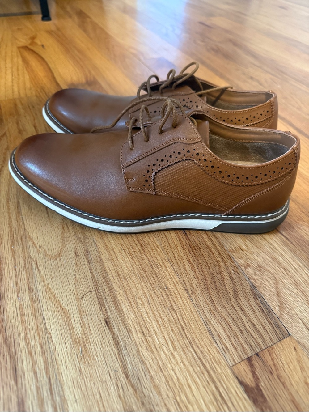 Bruno Marc Men's Casual Wingtip Derby Shoes - Brown 9